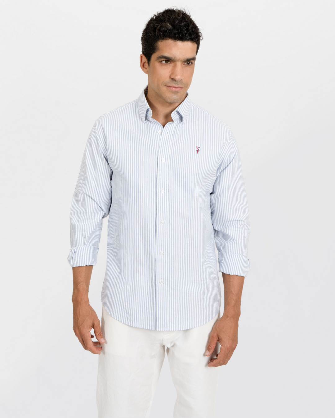 Striped Blue Santino Oxford (Hombre)