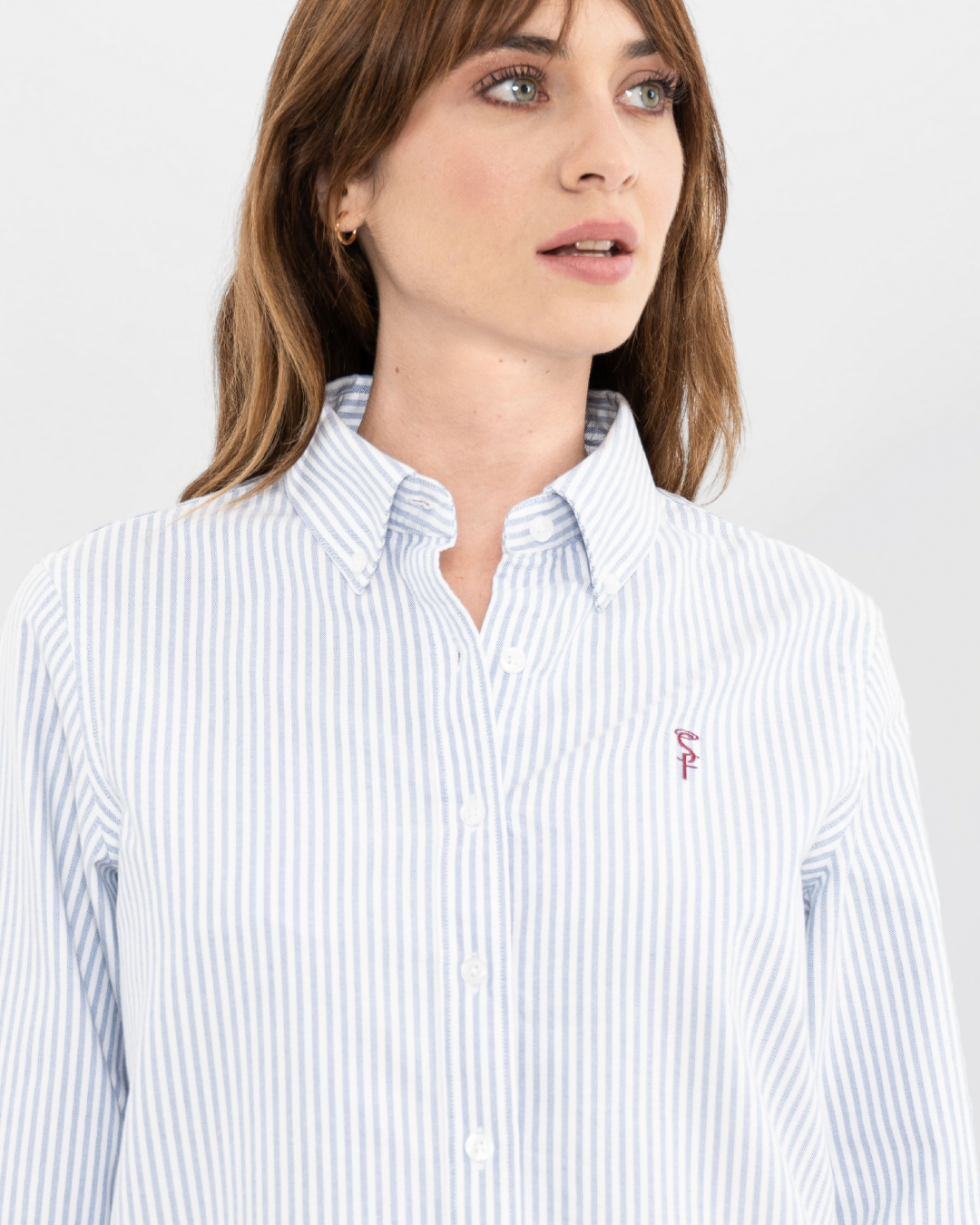 Striped Blue Santino Oxford (Mujer)