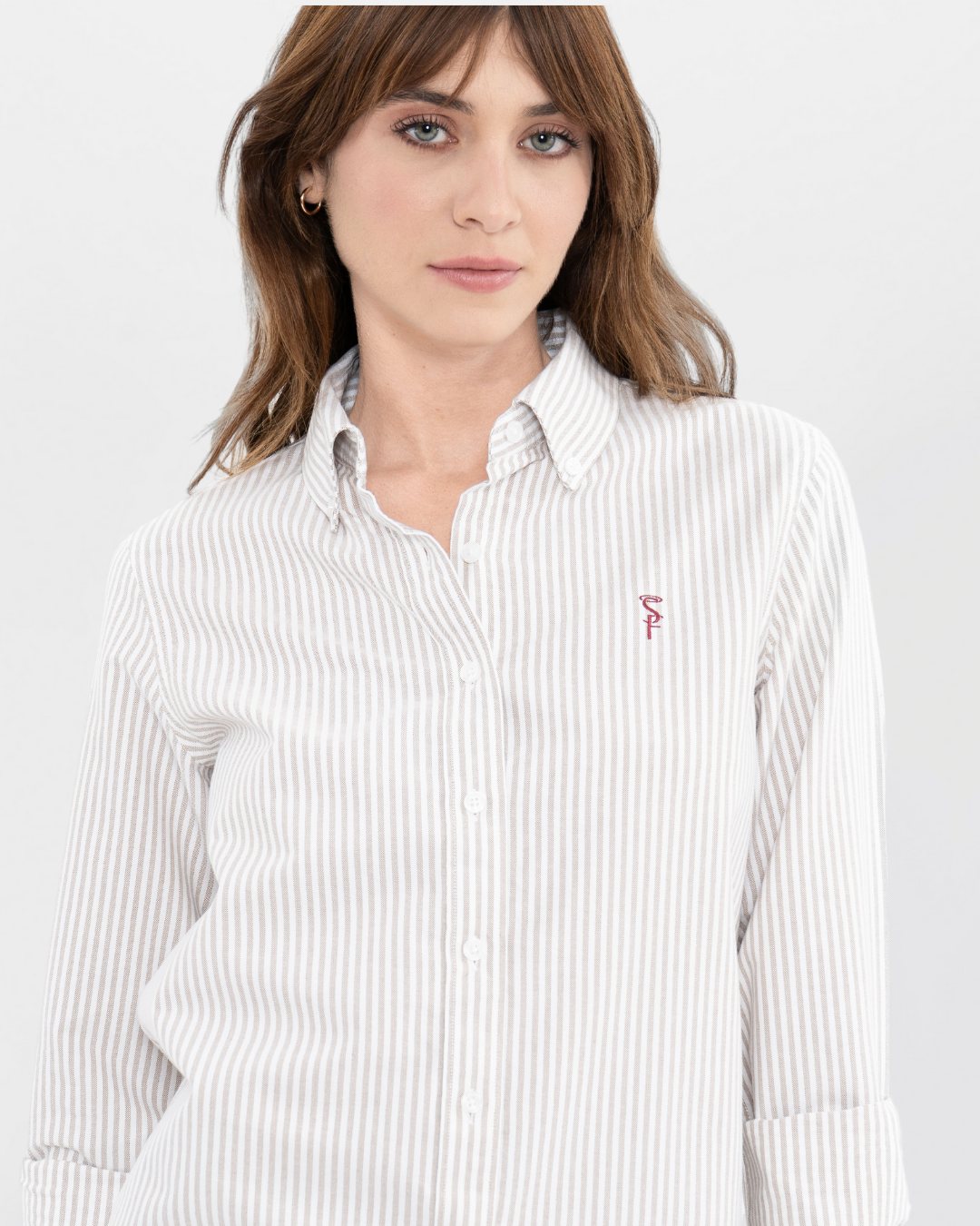 Striped Brown Santino Oxford (Mujer)